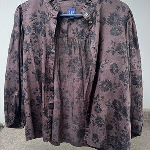 GAP Brown Floral Shirt
